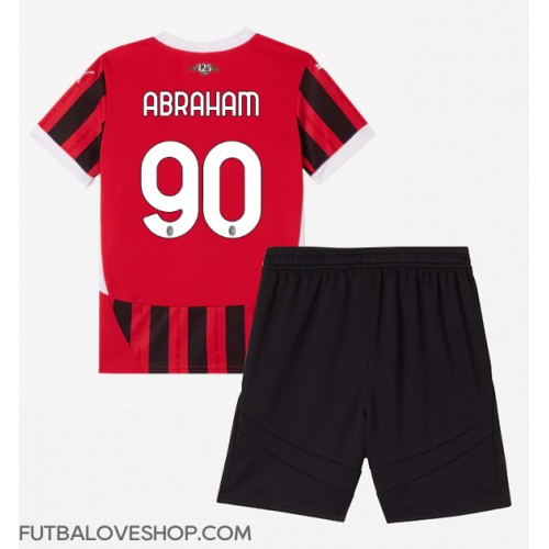 Dres AC Milan Tammy Abraham #90 Domáci pre deti 2024-25 Krátky Rukáv (+ trenírky)